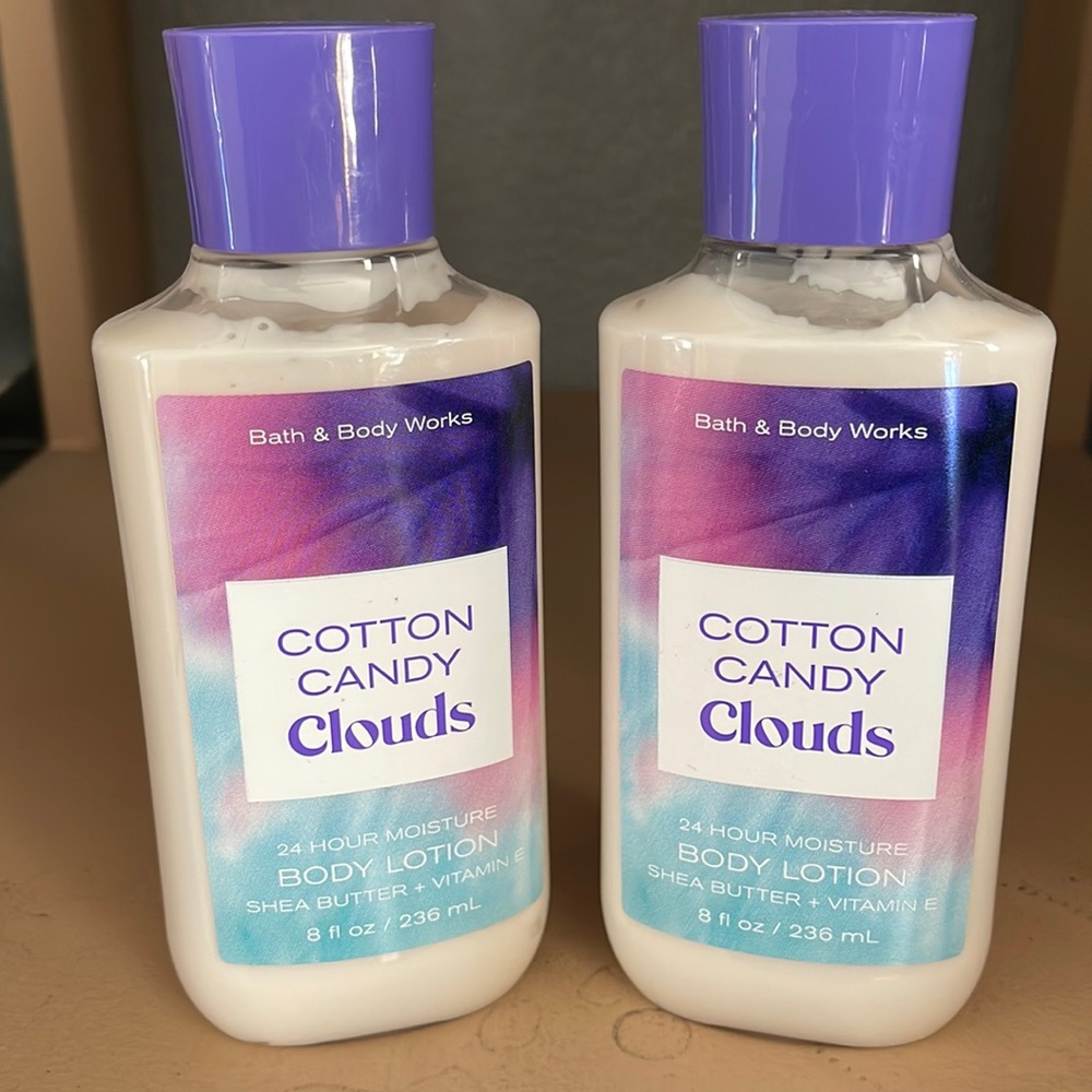 2 - Bath and Body Works COTTON CANDY CLOUDS body lotion!